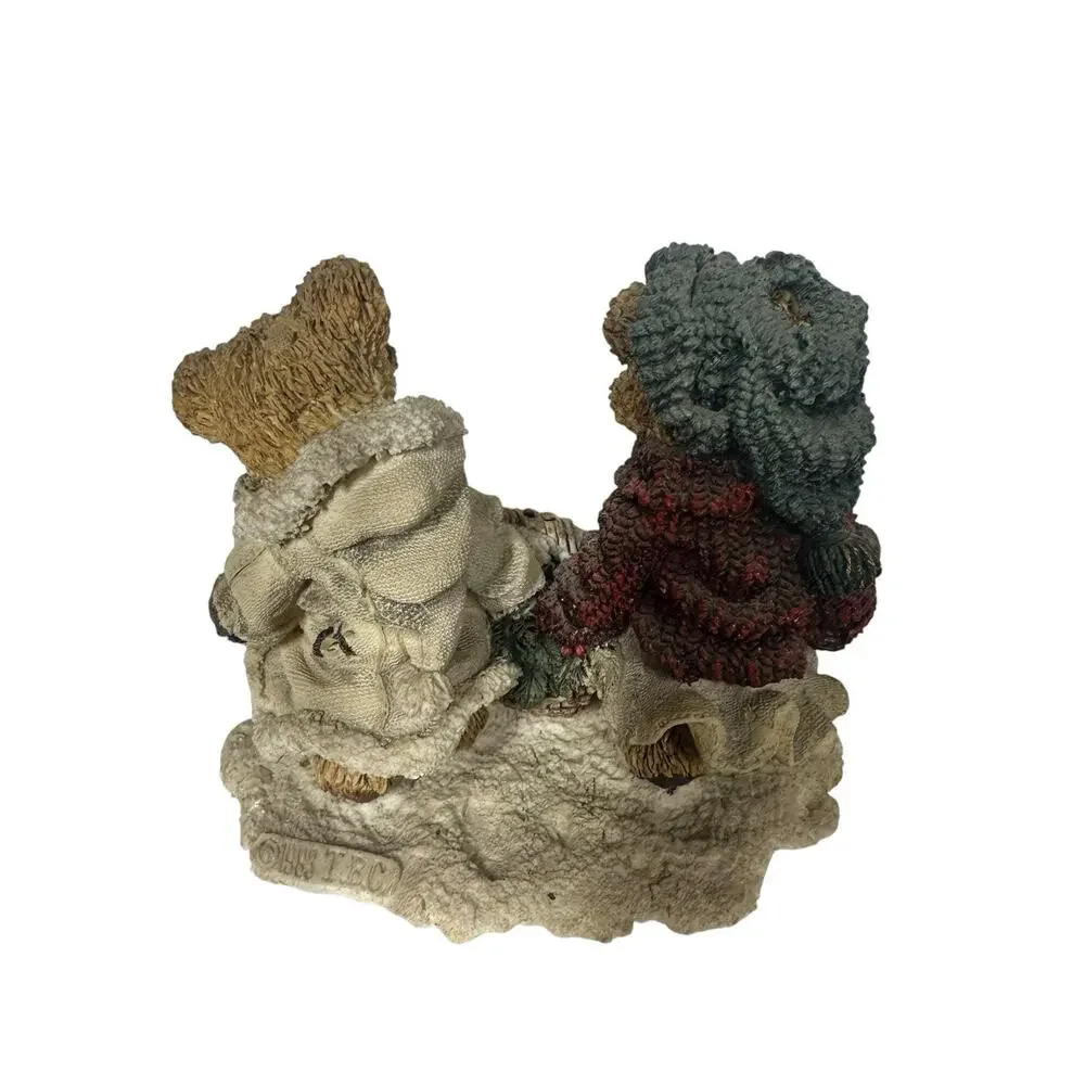 Vtg Boyds Bears & Friends Edmund & Bailey Gathering Holly Figurine Christmas '94